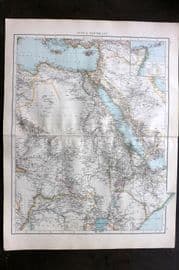 Times Atlas 1895 LG Antique Map. Africa, North-East