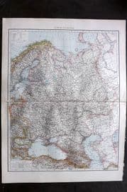 Times Atlas 1895 LG Antique Map. European Russia