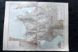 Times Atlas 1895 LG Antique Map. France (General Map)