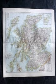 Times Atlas 1895 LG Antique Map. Scotland