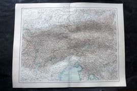 Times Atlas 1895 LG Antique Map. The Austrian Alps. Austria
