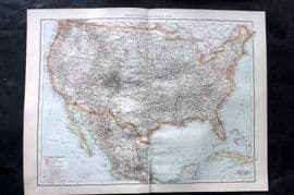 Times Atlas 1895 LG Antique Map. United States (General Map)