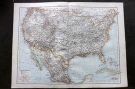 Times Atlas 1895 LG Antique Map. United States (General Map)