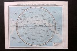 Times Atlas 1895 Map. Constellations of the Northern Hemisphere. Celestial Astronomy