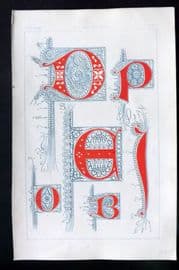 Tymms - Art of Illuminating 1866 Print. A. D. 1400-1500 82