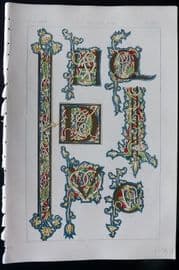 Tymms - Art of Illuminating 1866 Print. A. D. 1400-1500 84