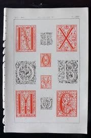 Tymms - Art of Illuminating 1866 Print. A. D. 1500-1600 85