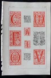 Tymms - Art of Illuminating 1866 Print. A. D. 1500-1600 86