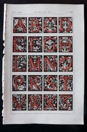 Tymms - Art of Illuminating 1866 Print. A. D. 1500-1600 89