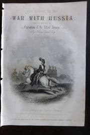 Tyrell 1858 Print. French Artillery at the Battle of Inkermann. Crimean War