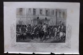 Tyrrell Crimea 1858 Print. Queen Receiving the Guards at Buckingham Palace