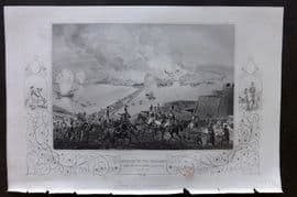 Tyrrell Crimea 1858 Print. Retreat of the Russians from South Side Sebastopol