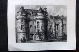 Tytler Scotland 1870's Antique Print. Falkland Palace