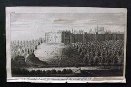 UK 1777 Antique Print. Arundel Castle in Sussex, Seats of the Dukes of Norfolk