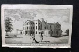 UK 1777 Antique Print. Belvedere House, Seat of Sampson Gideon