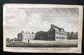 UK 1777 Antique Print. Cassiobury Park in Hertfordshire, seat of the Earl of Essex