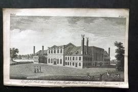 UK 1777 Antique Print. Gosfield Hall, Seat of Lord Viscount Clare
