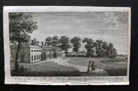 UK 1777 Antique Print. Seat of Henry Muilman at Dagenham in Essex