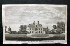 UK 1777 Antique Print. View of Auberies, seat of Robert Andrews, Essex