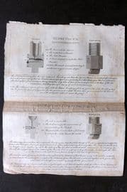 William Daniel 1801 Print. Henry Nock & Joseph Manton's Patent Breeching. Guns
