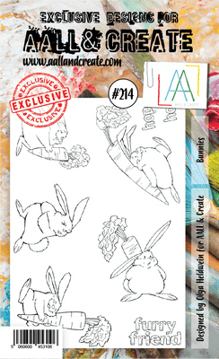 #214 A6 Stamp Bunnies AALL & Create Stamp