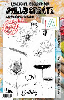 #240 A5 Stamp Blossom Wishes AALL & Create Stamp