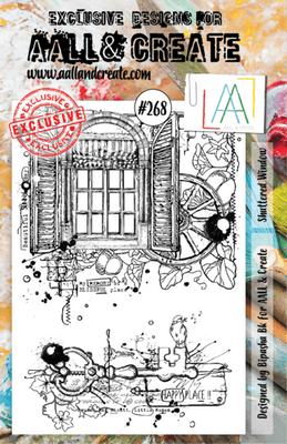 #268 Shuttered Window A5 stamp AALL & Create Stamp
