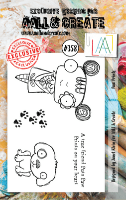 #358 Paw Prints A7 Stamp AALL & Create Stamp