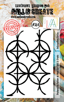 #364 Intersecting Circles A7 Stamp AALL & Create Stamp