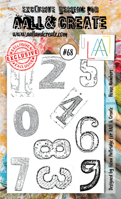 #68 A6 Stamp House Numbers AALL & Create Stamp