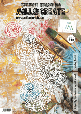 #86 A4 Twirlling Tendrils  AALL & Create Stencil