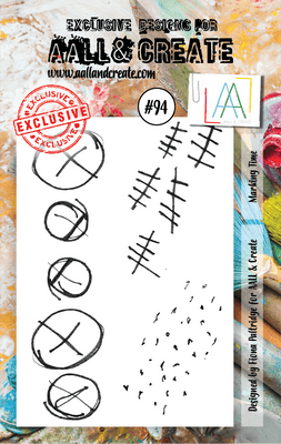 #94 Marking Time A7 Stamp AALL & Create Stamp
