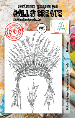 #95 Headdress A7 Stamp AALL & Create Stamp