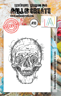 #98 Noodle A7 Stamp (skull) AALL & Create Stamp