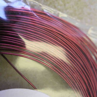 0.5mm x 15m coloured copper wire - wine