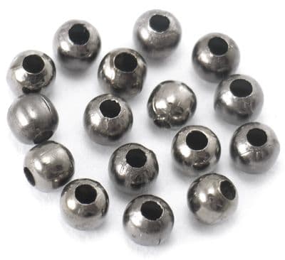 3.2mm Iron Spacer Beads - Black metal finish - Approx 100