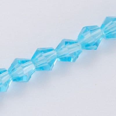 3mm Glass Bicone Light Sky Blue (turquoise) 15.5