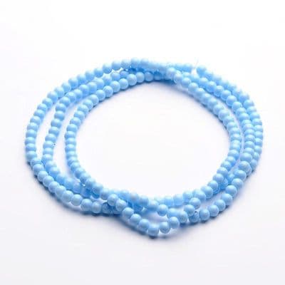 4mm Light Sky Blue Baking Beads