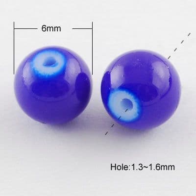 6mm Baking Beads (30) Royal Blue