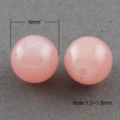 6mm Baking Beads Pale Pink (30)