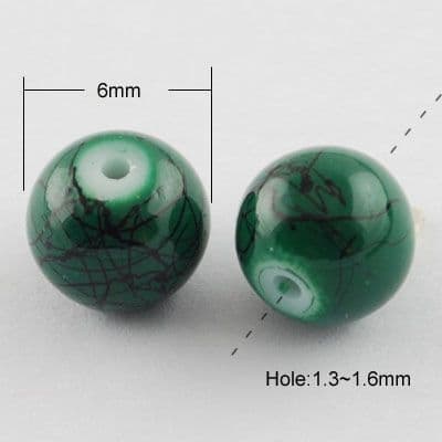 6mm bottle green with black flecks (30)