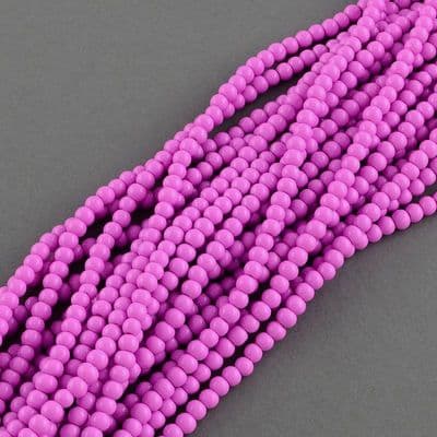 6mm Round Baking Beads Orchid Pink (30)