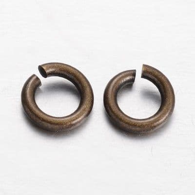 7mm Bronze Jump Rings (30)