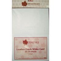 A4 Leather Finish Card - White 280gsm (20 sheets)