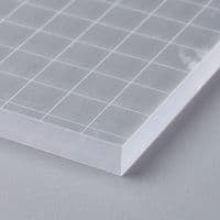 Acrylic Stamping Blocks with Gridlines Large Square (105x105x7.5mm)