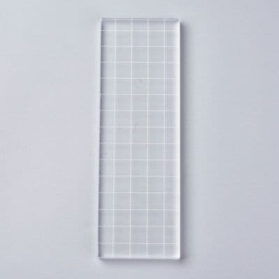 Acrylic Stamping Blocks with Gridlines Long Thin (150x50x7mm)