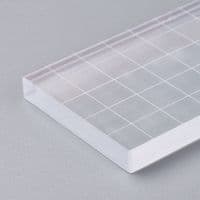 Acrylic Stamping Blocks with Gridlines Long Thin (150x50x7mm)