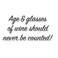 Age and glasses of Wine Just Words Clear Woodware Stamp (JWS065)