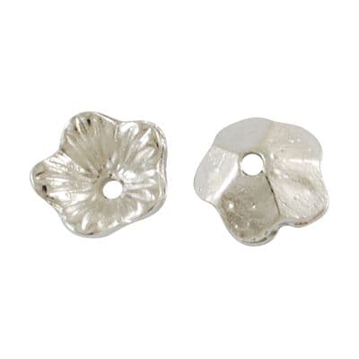 Alloy Bead Caps - Flower Shape - Antique Silver Colour, 10x10x3mm (Approx 25) pattern inside