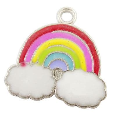 Alloy Enamel Charms - Rainbow (Pack of 2)